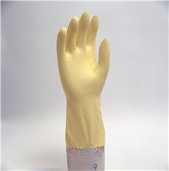 SM YLW RUBBER GLOVE 10/12/CSFLOCK-LINED LATEX