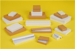 82A WHITE JEWELRY BOX 100/CS8X2X7/8 W/COTTON