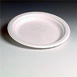 21225 6" WHITE FIBER PLATE
