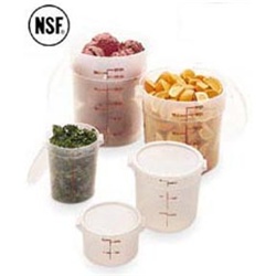 2qt Natural White Round Storage Container 12/CS