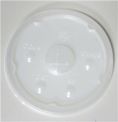 DLT1308 20oz TRANS FLAT LID1M/CS